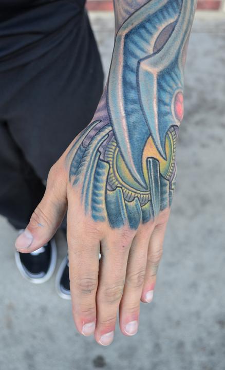 Jeff Johnson - Biomech Hand Tattoo
